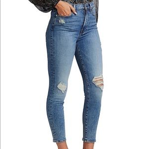 7 For All Mankind Luxe Vintage The High Waist Ankle Skinny Jeans Size 27